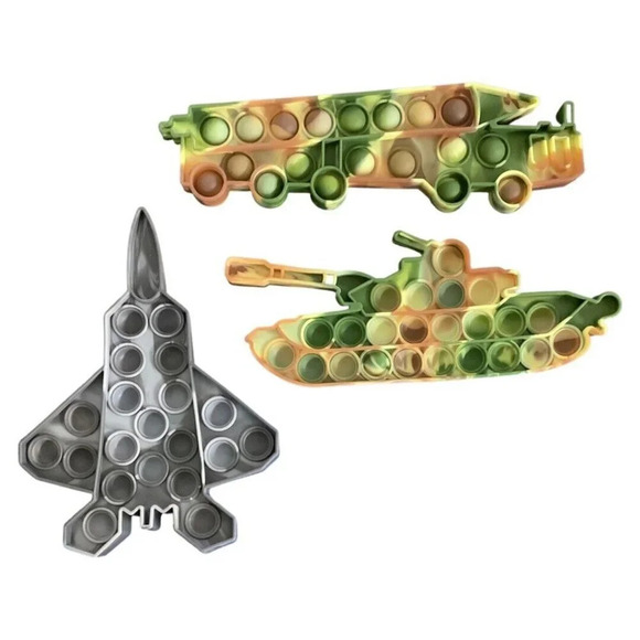 Pop It Fidget Toy Set of 3 Large Size - Picture 2 of 2